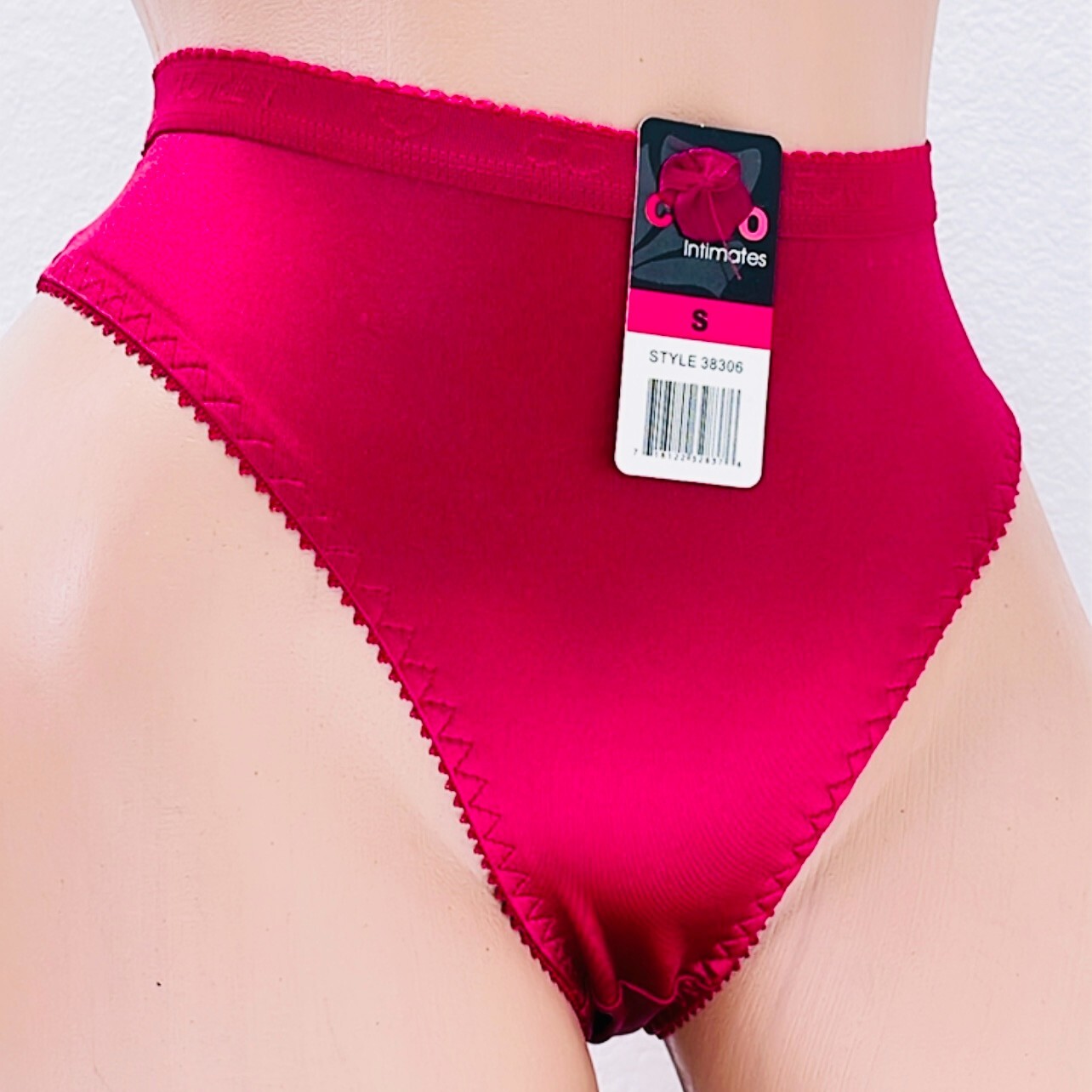 Lot 6 Women Coco High Cut Full Coverage Satin Shiny Bikini Panties Underwear M