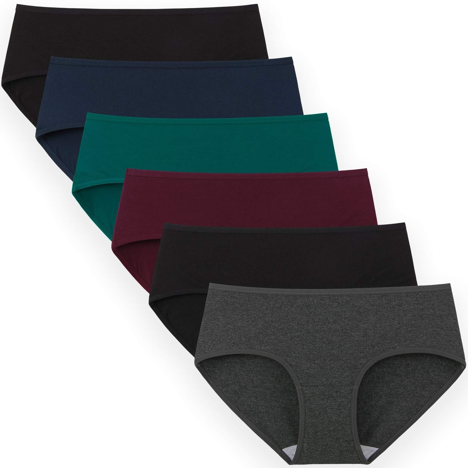 Innersy Womens Underwear Cotton Hipster Panties Regular Plus Size