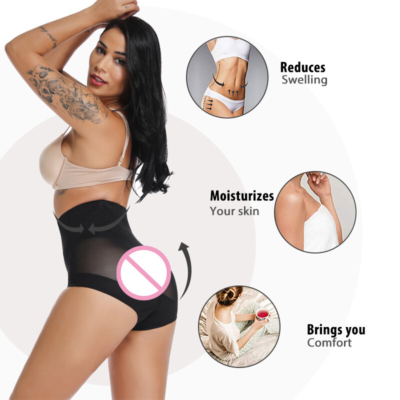 Women High Waist Panties Cross Compression abs Shaping Pants Slim Body Shaper UR