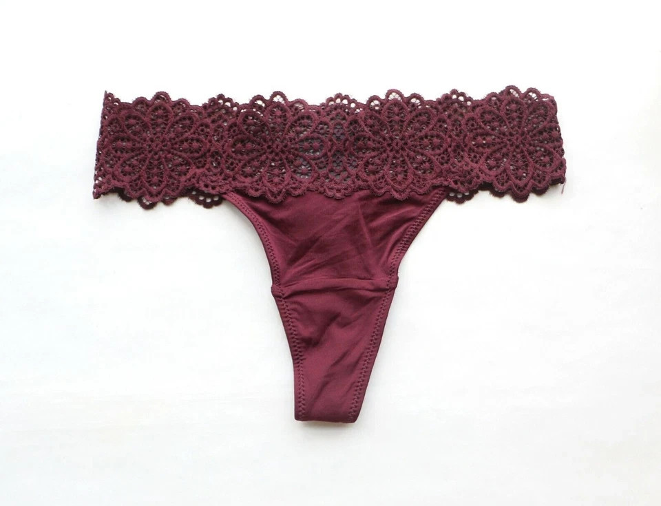 3PCS Women Sexy Thong Floral Mesh&Smooth Underwear G-string Knickers panties S-M