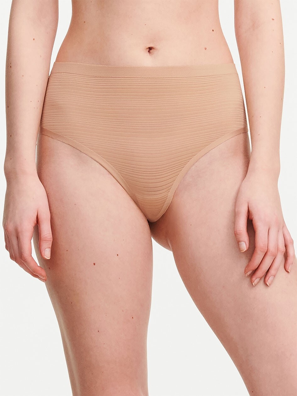 2 PAIRS CHANTELLE SOFT STRETCH STRIPED SEAMLESS THONG PANTIES ONE SIZE XS-L