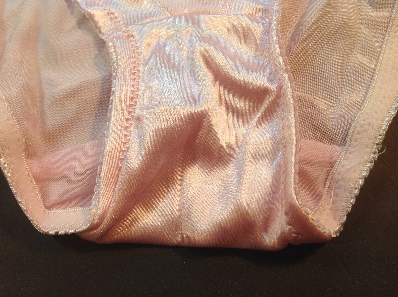 Women Control Panties,Briefs”Eva Cervantes”Size L. pink Soft shiny Satin W/decor