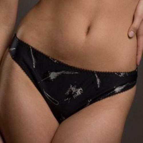 Classic Thong Panty New Lavinia Lingerie Silver Feathers