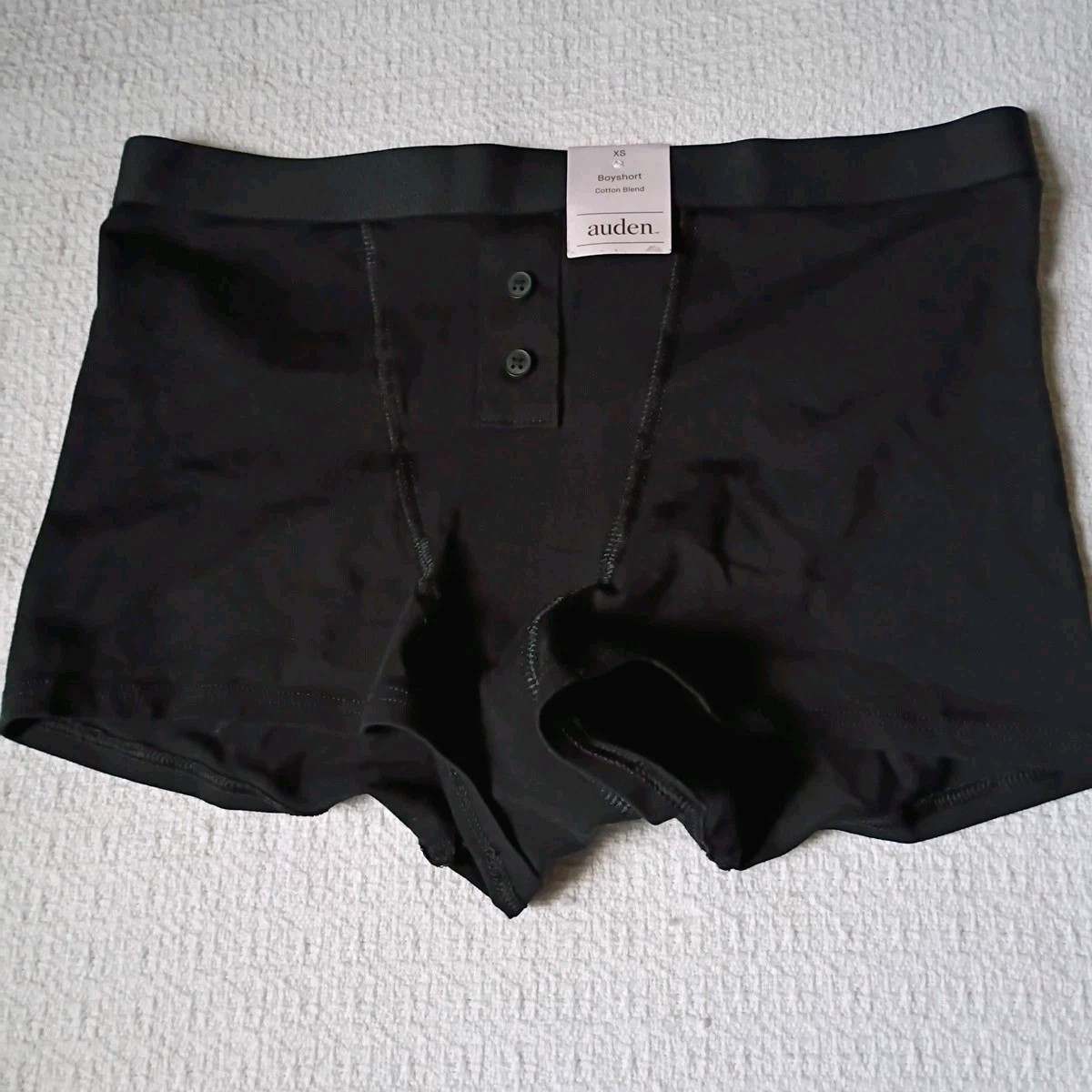 Auden Women’s Boyshort Panty Sz XS (0-2) Black Comfort Underwear NEW