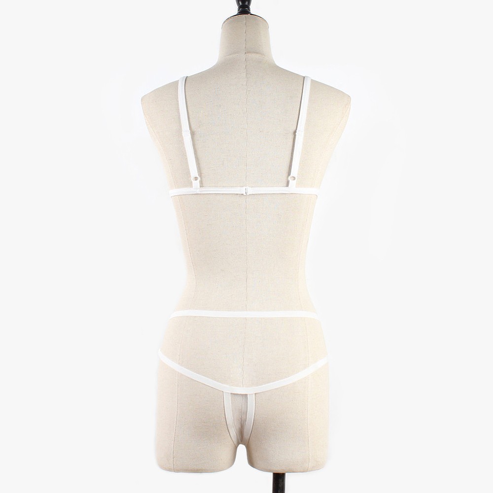 Bandage Bra Set M-2XL Mesh Nightwear Set Sexy Spandex Underwear Durable