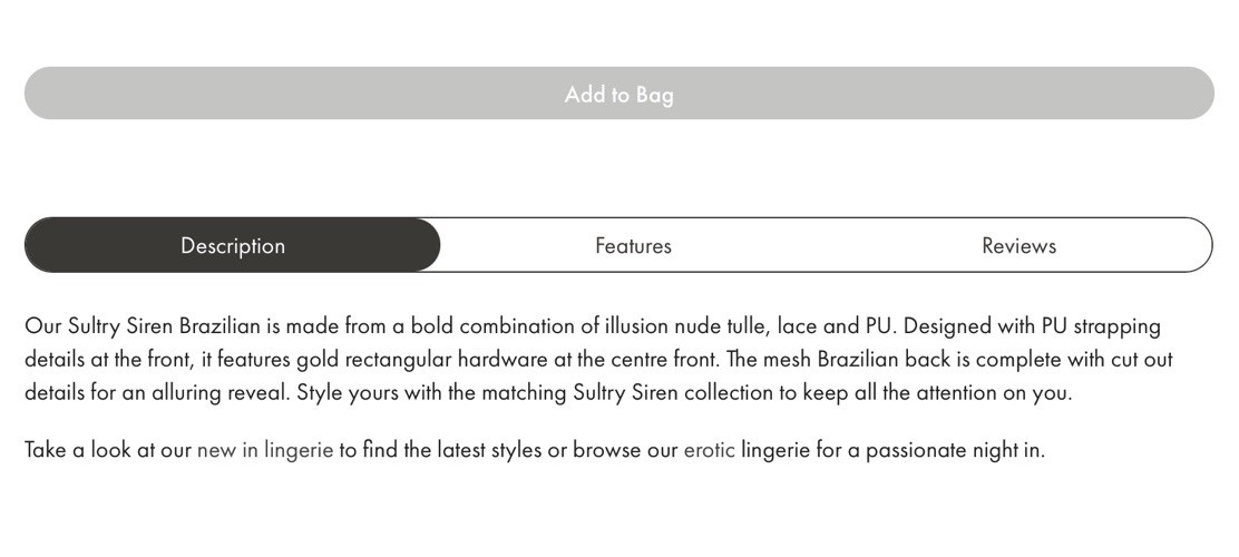 Ann Summers- SULTRY SIREN – BRAZILIAN – Size 10 – New With Tags RRP £16 – Black