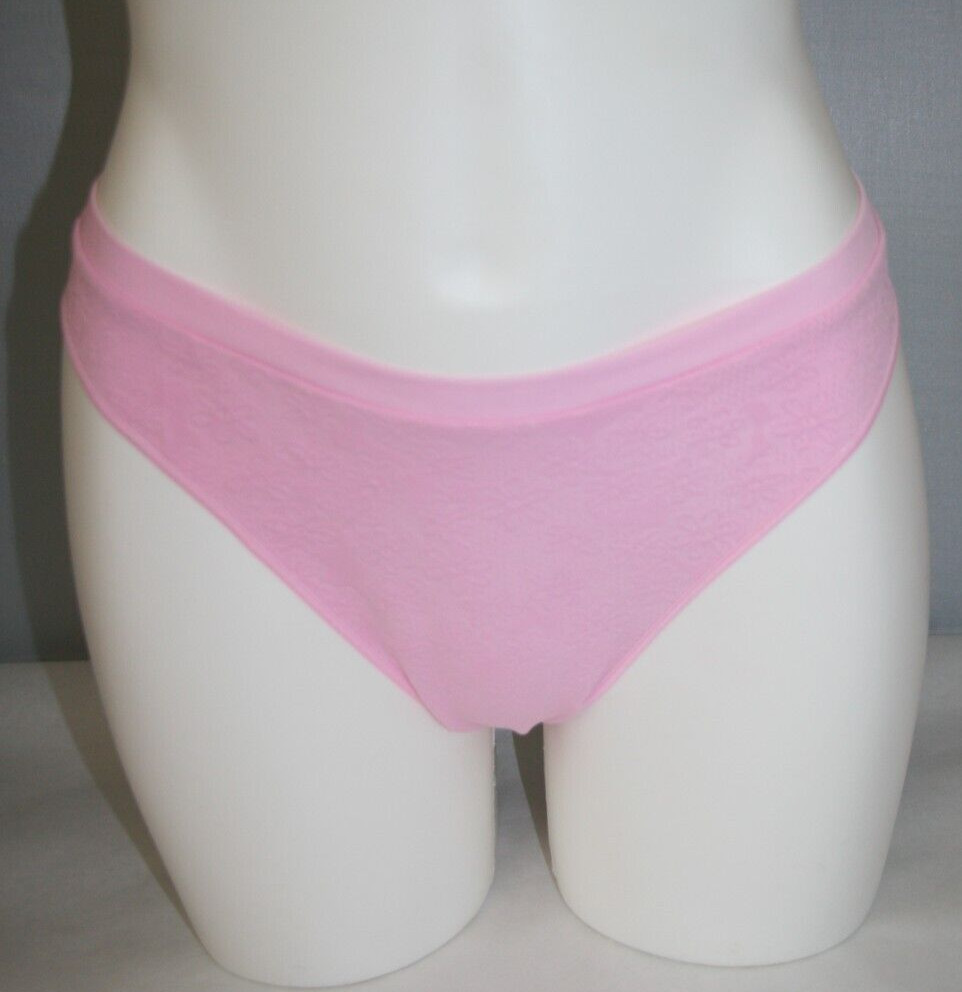 Victoria’s Secret PINK Seamless High-Leg Bubble Daisy Pink Thong Panty Sz L NEW