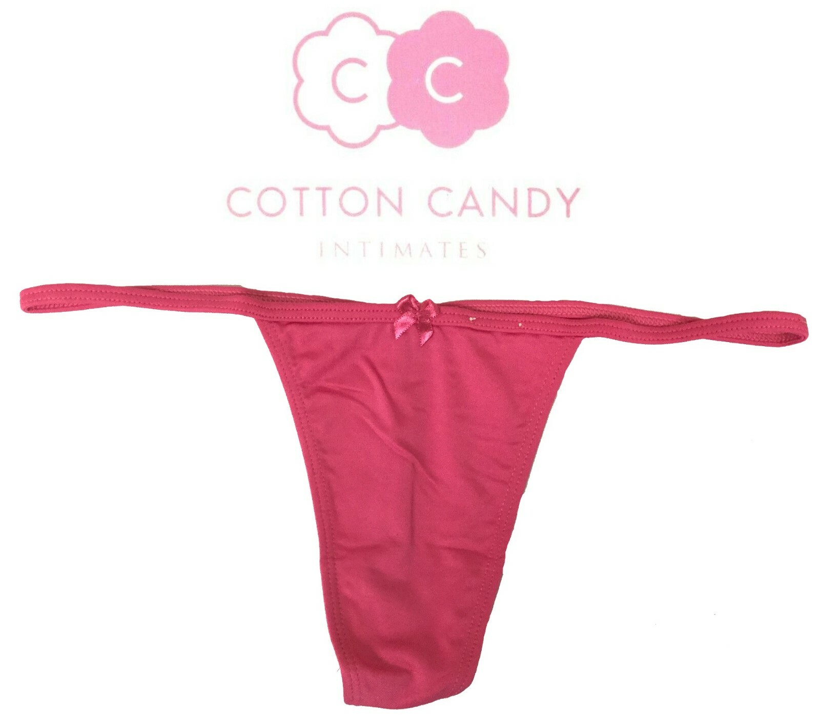 Cotton Candy Intimates Women’s Ye Micro Lowrise String Bikini Thong Panties Pink