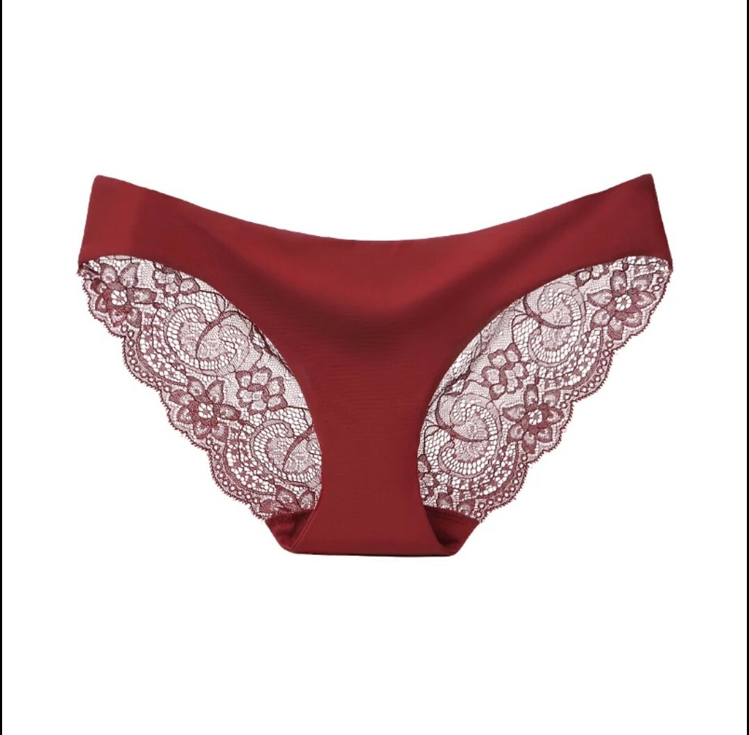 Sexy Shiny Satin Knickers Stretchy Briefs Women Underwear Lace Comfy UK 10-12