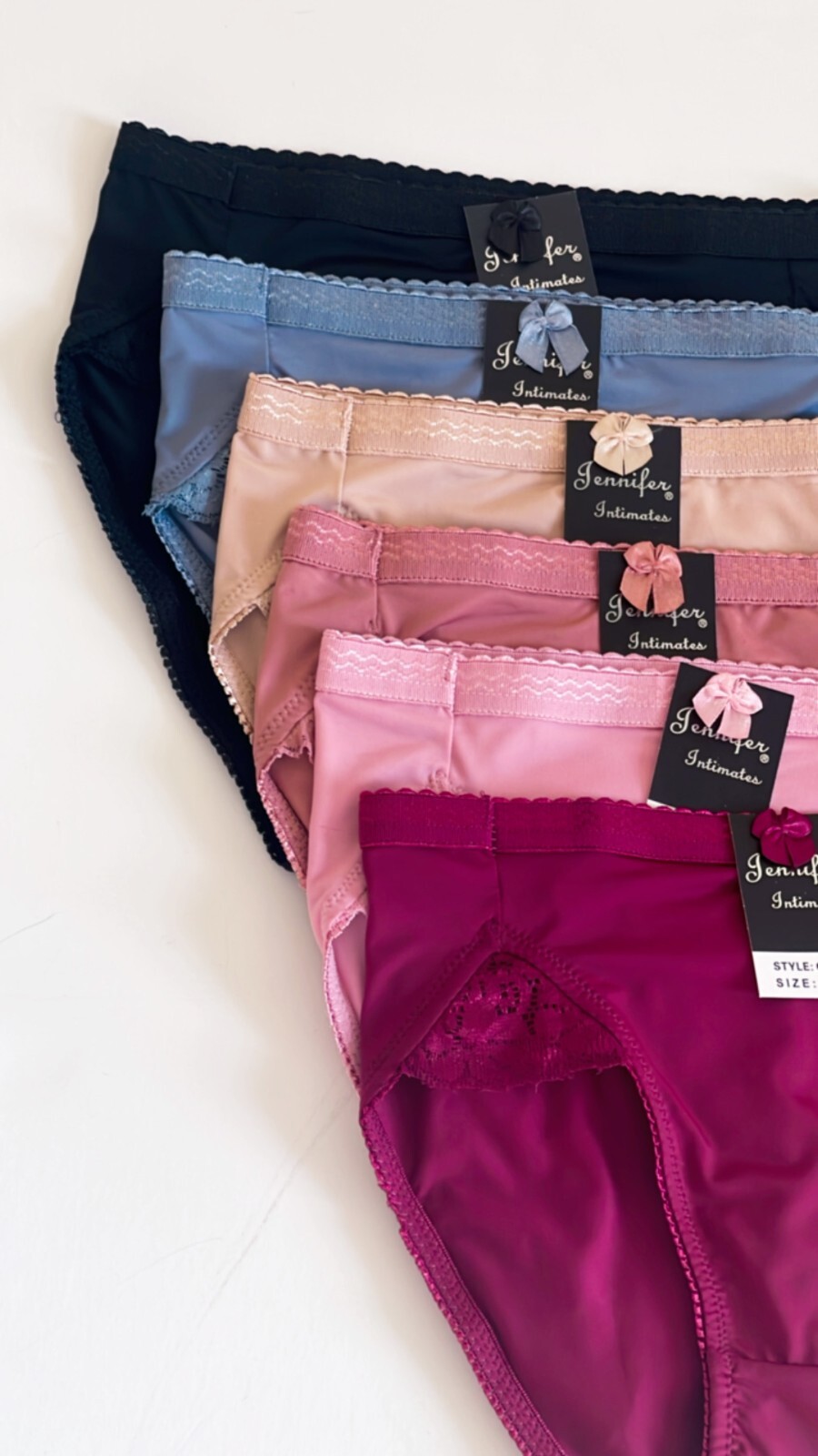 6 Pack Women’s Briefs Bikini High cut Panties Undies Satin Silky Cool 63023 XL