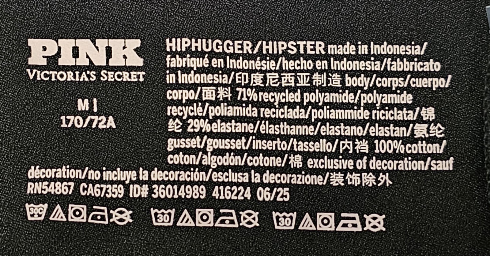 Size Medium Hiphugger PINK by Victoria’s Secret Glow-in-Dark Ghost Halloween New