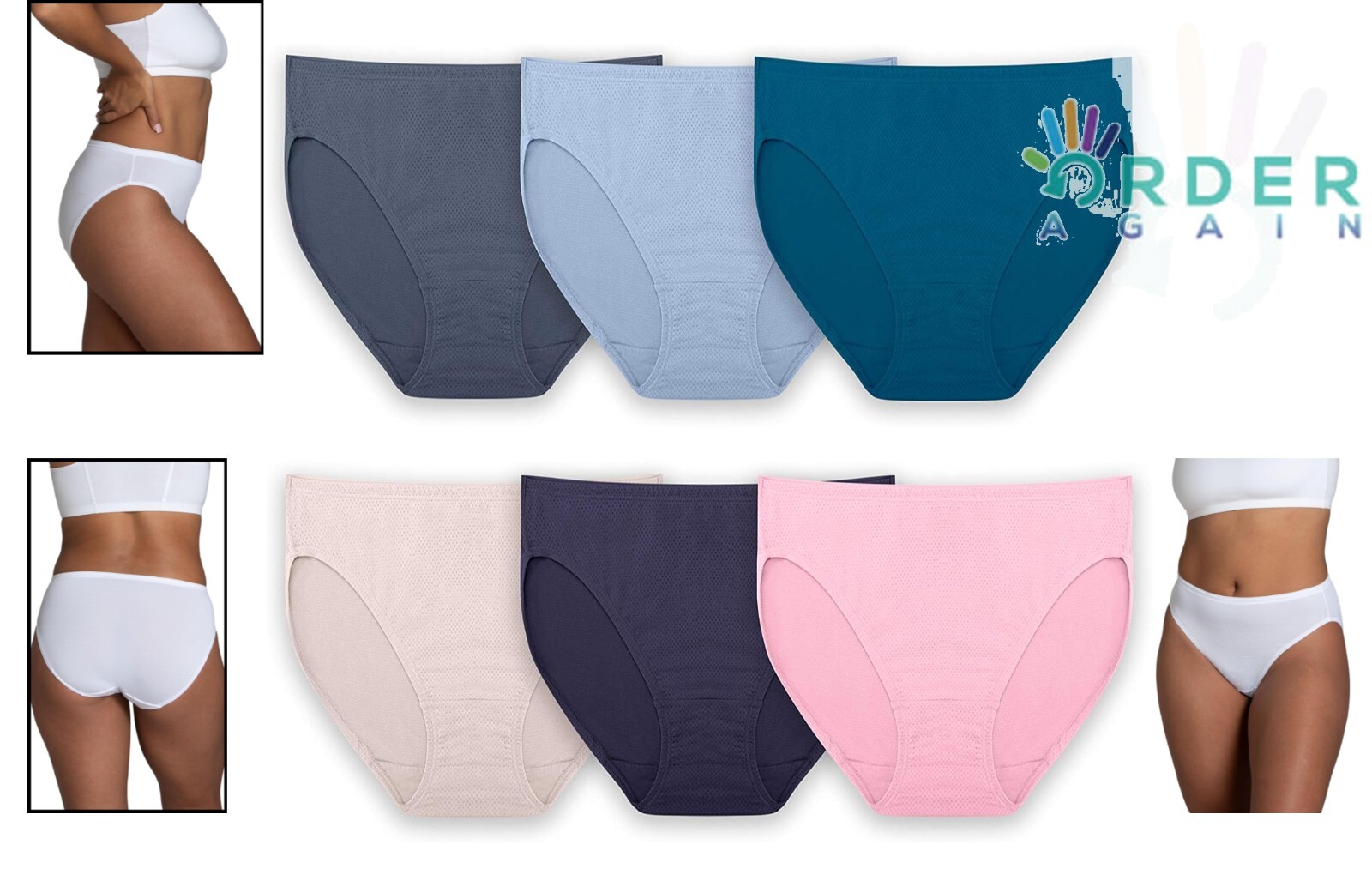 Women’s Breathable Micro-Mesh Underwear Plus Size Moisture Wicking Comfort