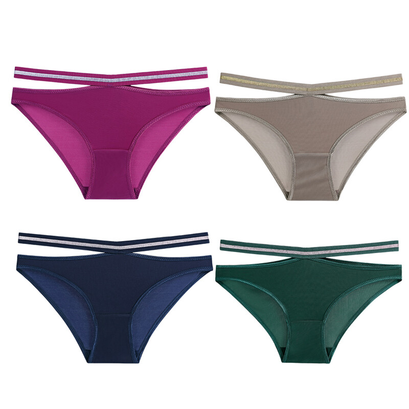 4PCS LOT Womens Sexy Panties Underwear String Bikinis Low Waist Lingeries Brief