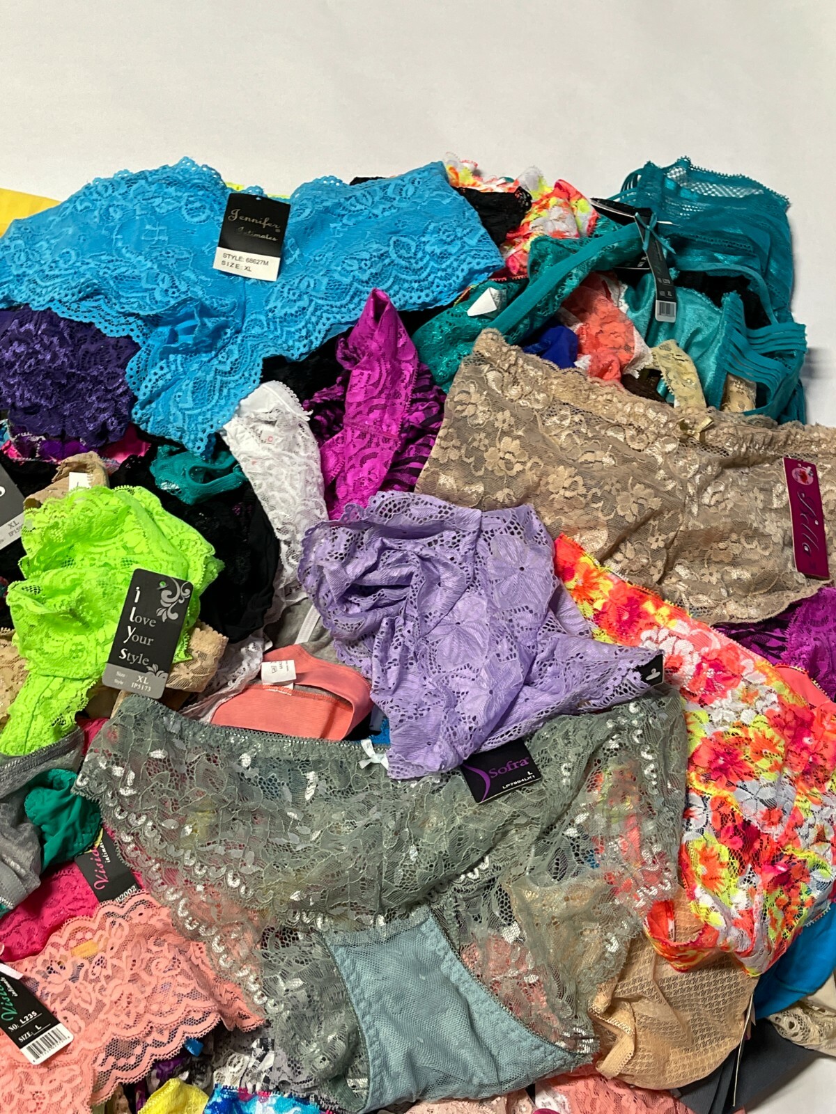 200 PCS Bulk Wholesale Bikini THONGS BoyShorts Assorted Underwear ASSORTED SIZE
