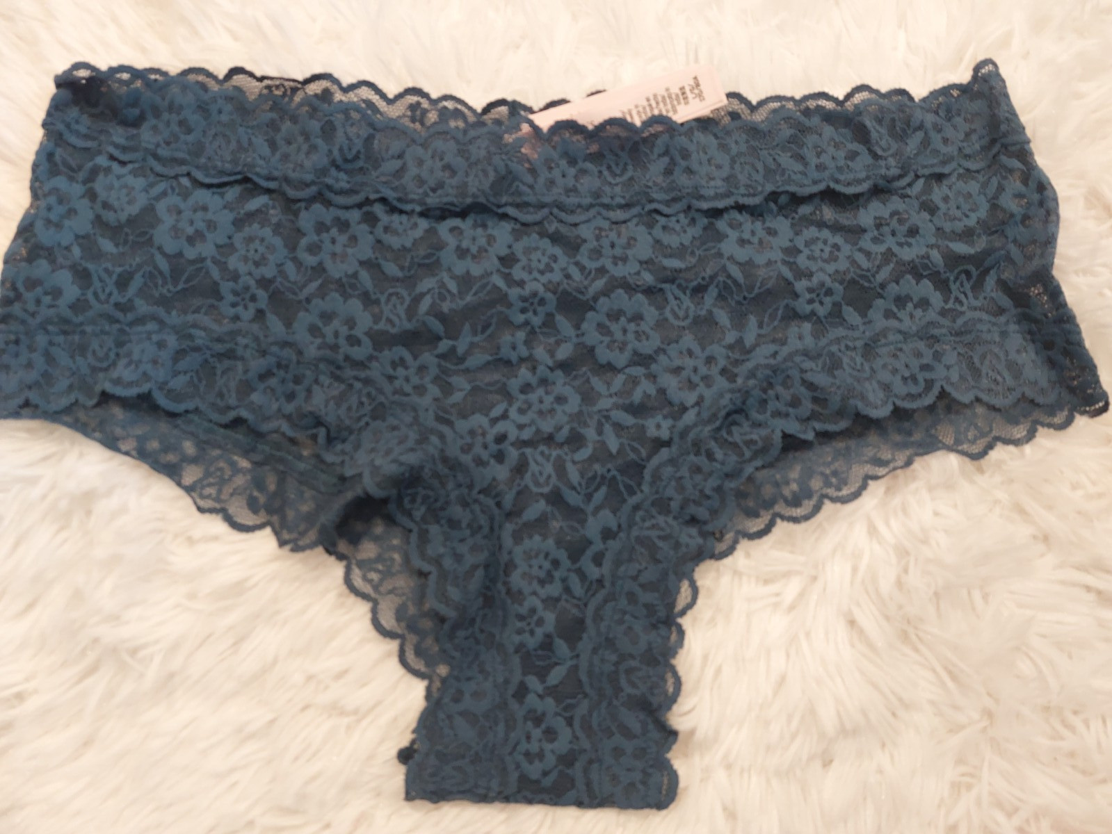 NWT Victoria Secret The Lacie Midnight Sea Lacie Cheeky Panty Size Medium (A72)