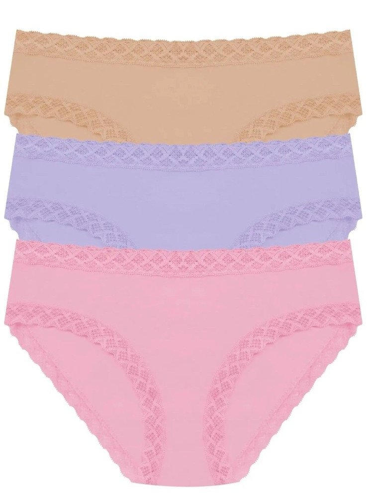 Natori Bliss Girl Brief 3-Pack Panties Women Full Panties Size XXL NEW