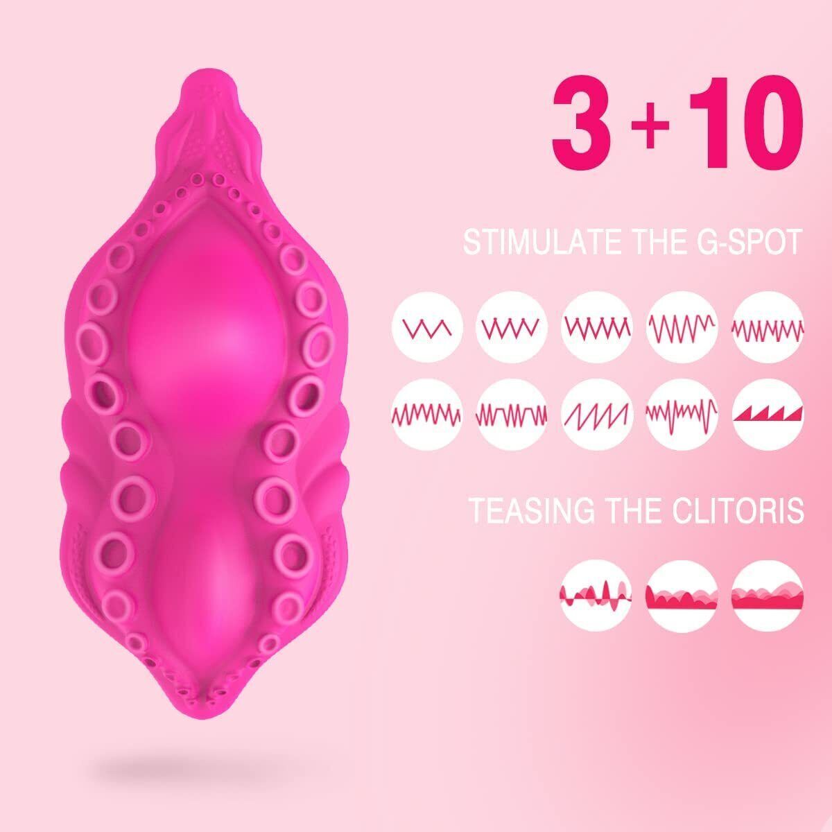 Wearable Vibrating Women Panties Massager Wireless APP Control Waterproof