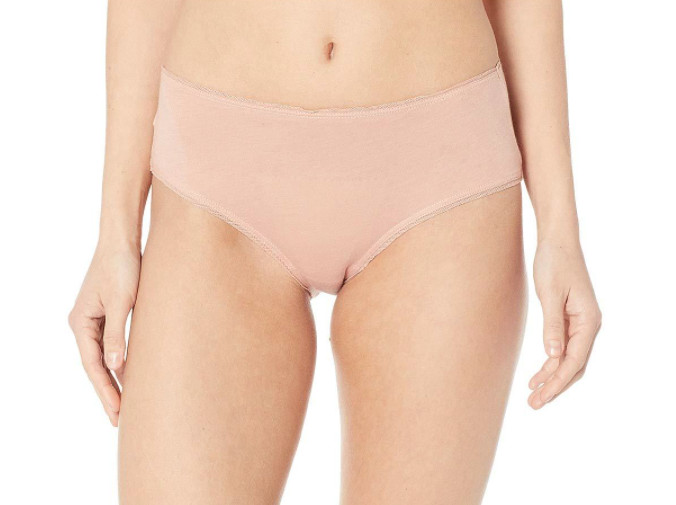 Skin (Damask Rose) Lola Boyshort Underwear with Tulle Trim Women’s Size XS L1958