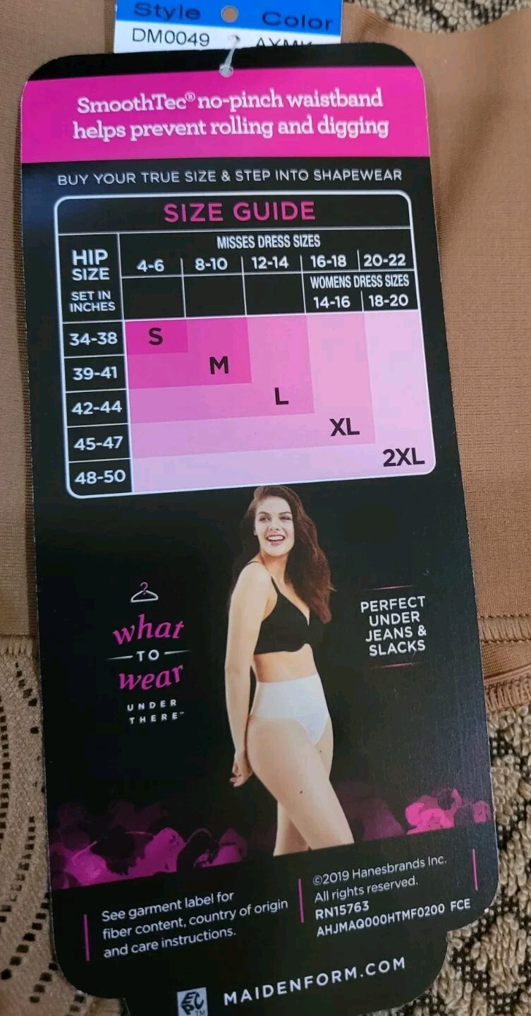 MAIDENFORM 2XL Cool Comforts FIRM Extra Wide Smooth Tech Band Shaper nwt