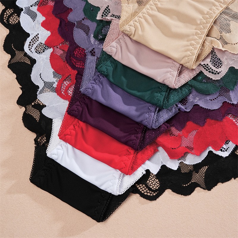 4 Pack Lot Sexy Womens Lace Panties Brief Lingeries Ladies Underwear Sissy Sheer