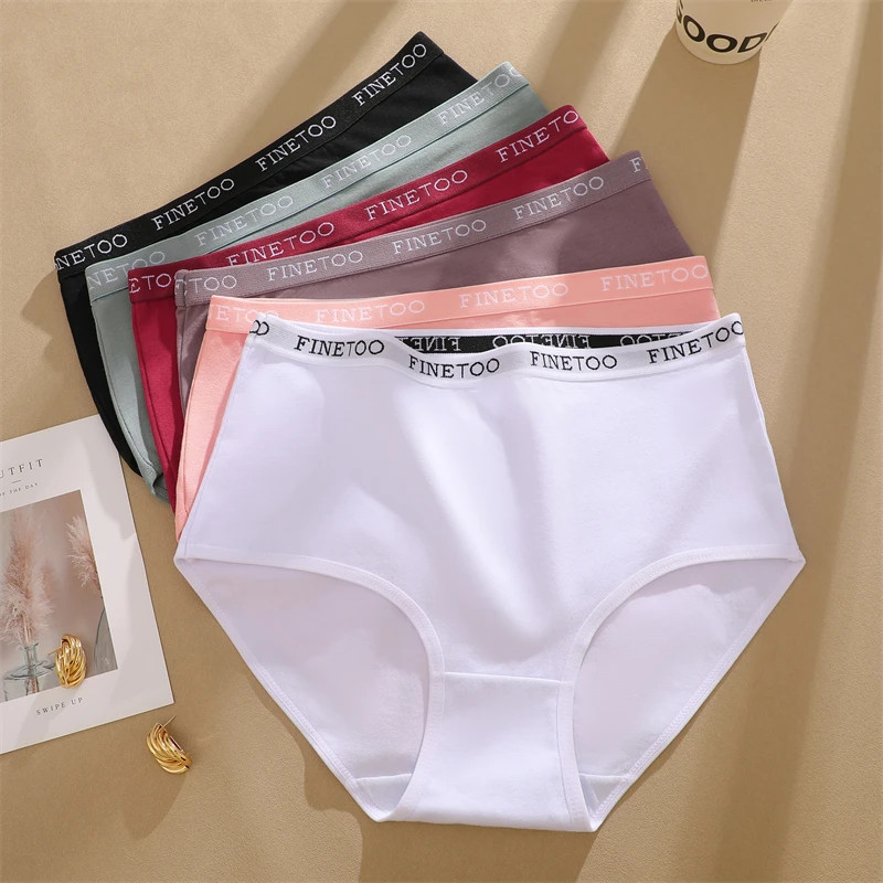 4 Pack Womens Cotton High Waist Panties Seamless Briefs Soft Stretch UK