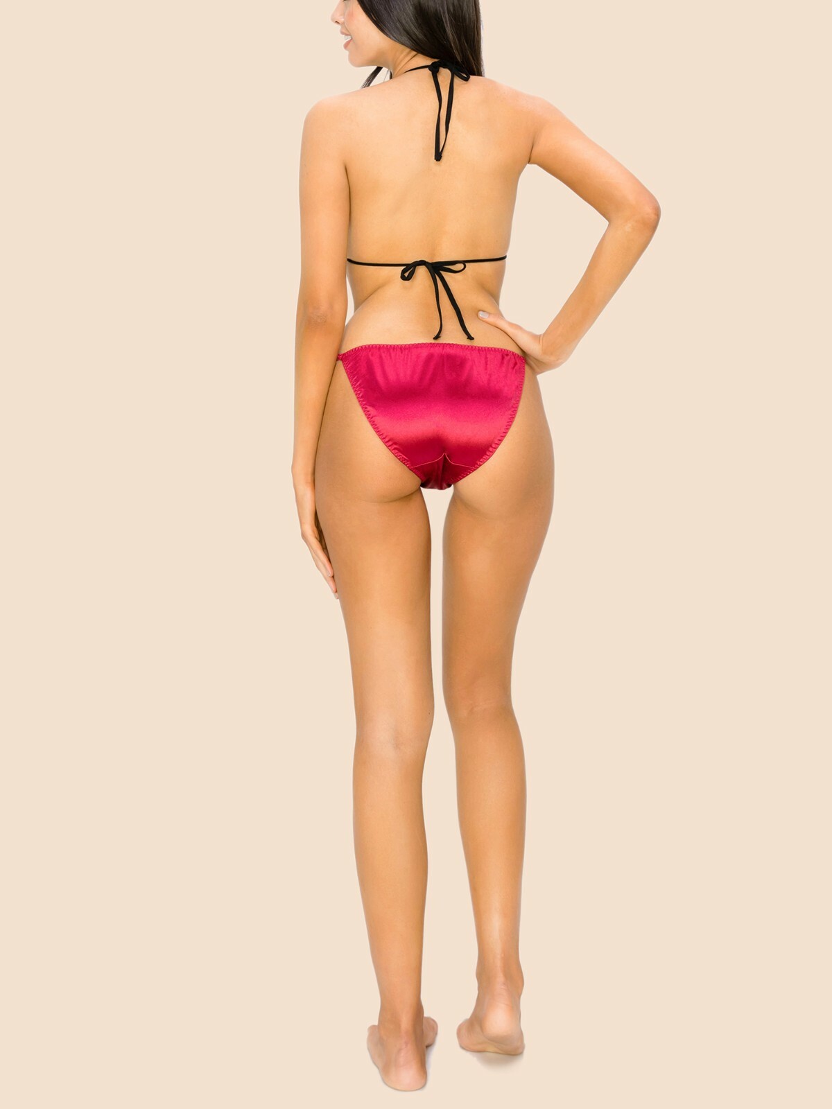 Womens Silky Sexy Satin Tangas Panties S – Plus Size Women Underwear Multi-Pack