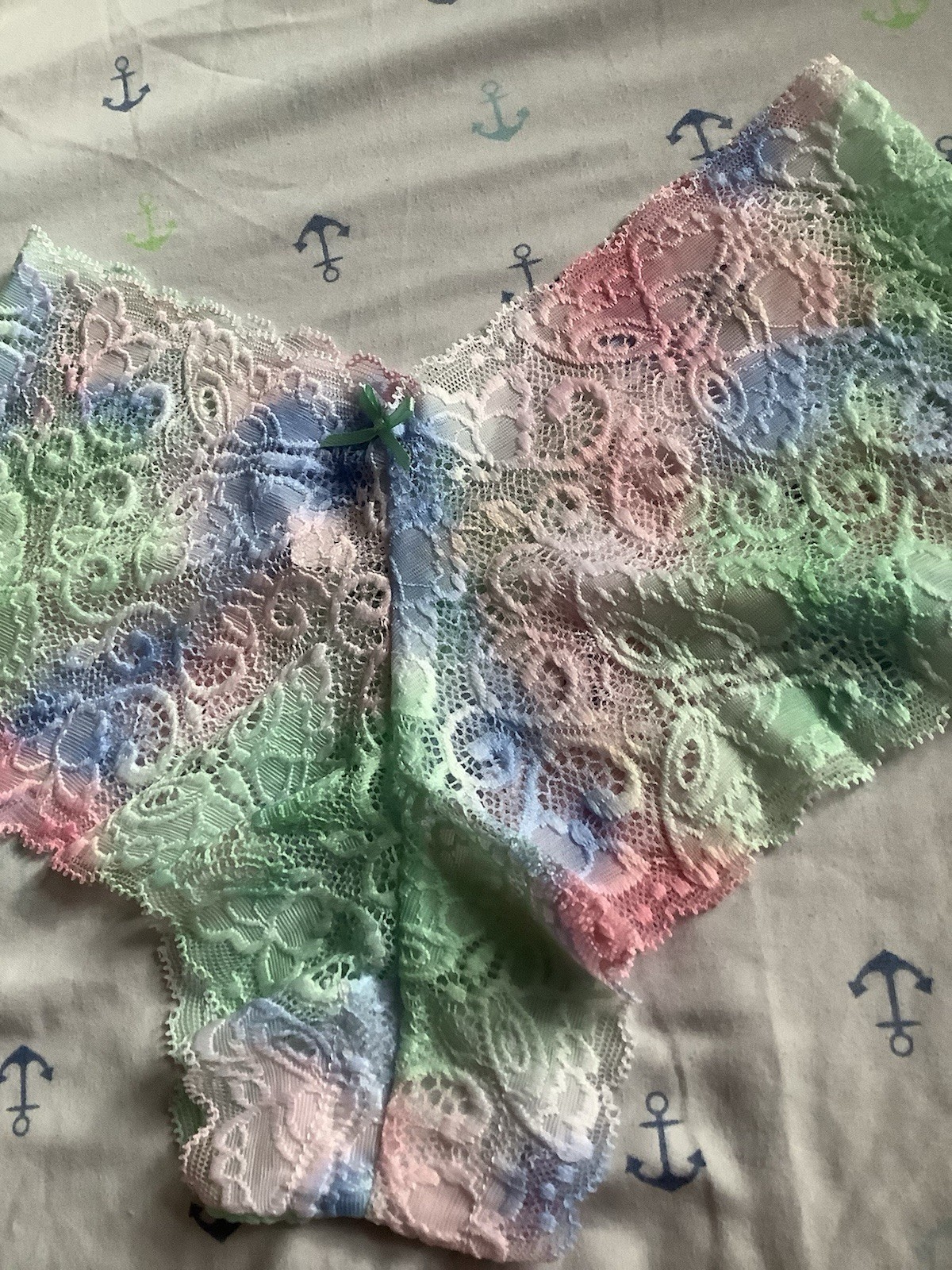 Women’s Teens Gradient Butterfly Lace Floral Cheeky Panties Stretch 4pk Small