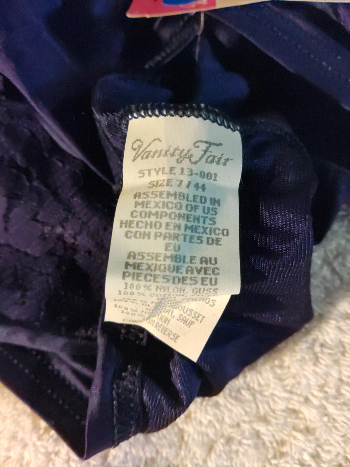 Vintage 1 Pair Sz 7 VanityFair “Perfectly Yours” Brief Panties 100% Nylon