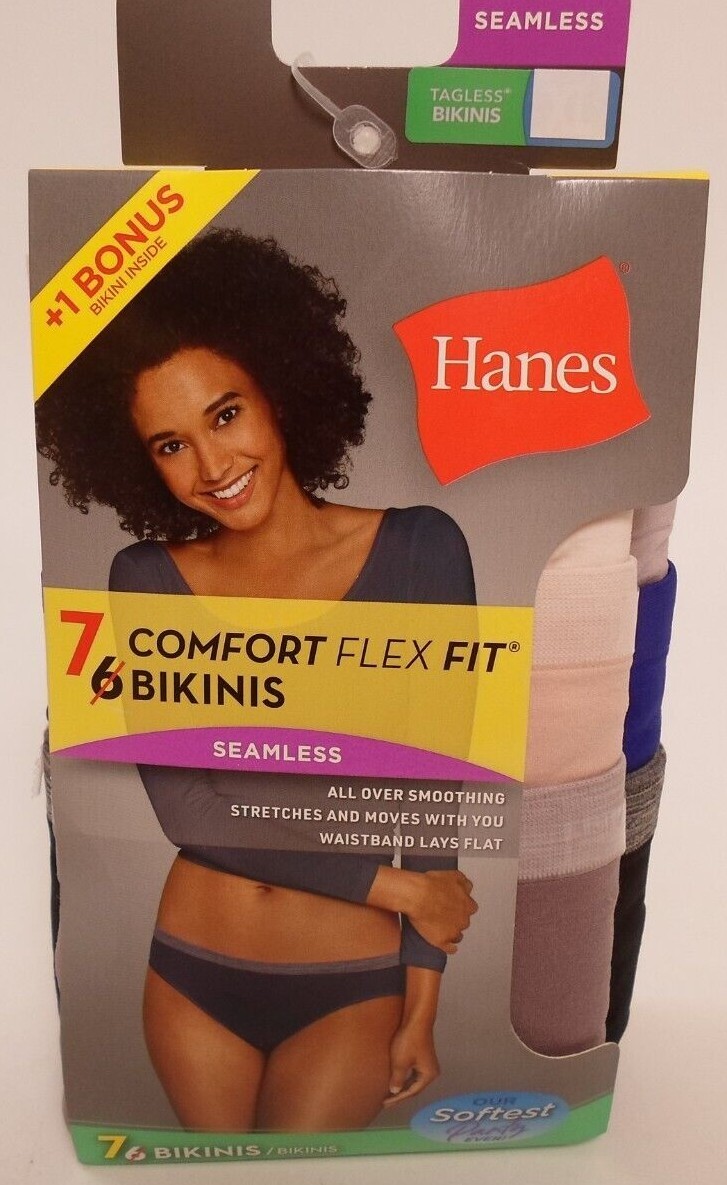 CHOOSE SIZE Women’s Hanes 7-pack Comfort Flex Fit Bikinis Underwear Seamless