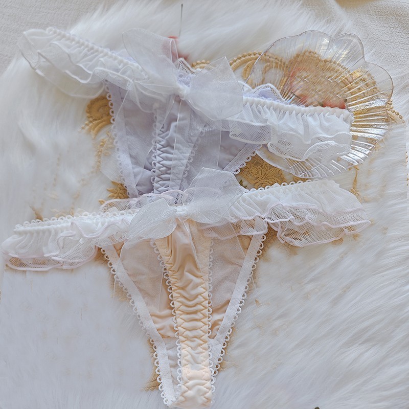 Lolita Sweet Girl Lady Panties Thongs Underwear Japanese Cute Bow Princess Panty