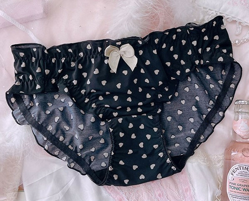 Japanese Lolita Sweet Bow Underpants Love Heart Waist Sexy Panties Briefs new