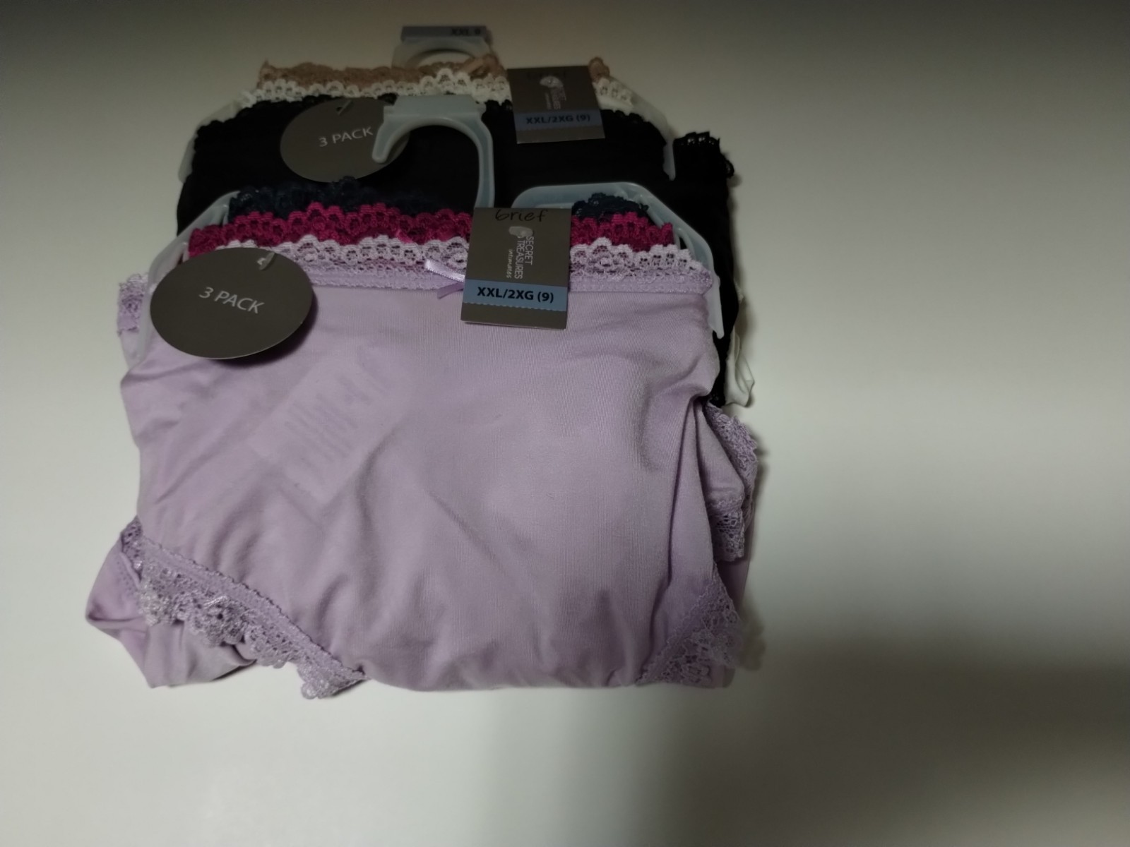 Secret Treasures full coverage stretch Lace Briefs size 9 XXL 6 panties NEW Tags