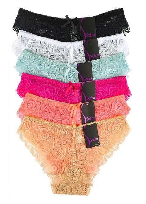 Women Lace Underwear Lingerie Sexy Panties LP 7953LK1 (12 Pack) Large
