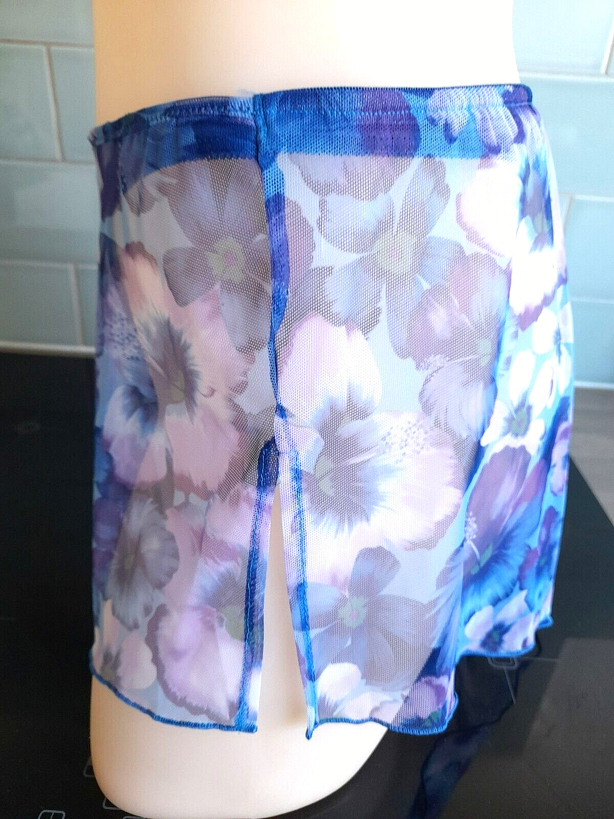 Lise Charmel Bleu Floral “Desir Desir” Sheer Embroidered French Knickers