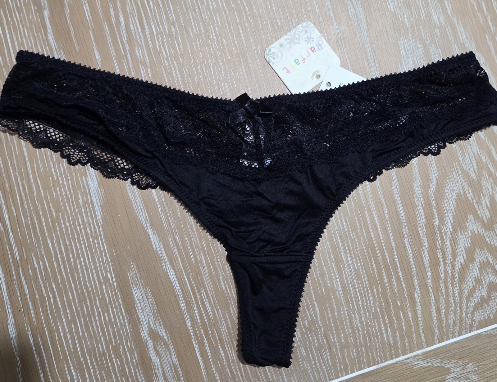 Parfait By Affinitas Casey Black Women Thongs Style: 2803 BNWT UK-L