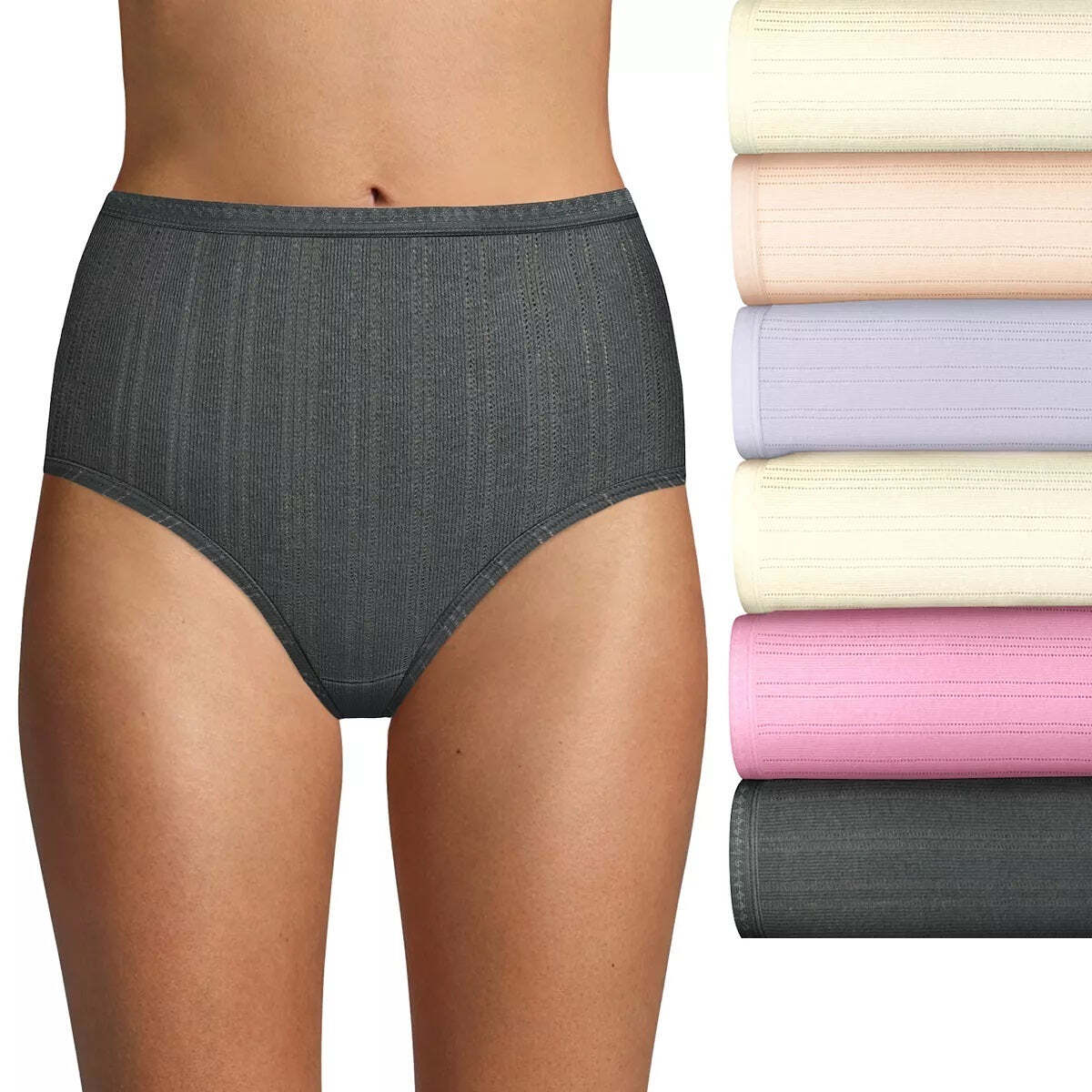 Hanes Ultimate Breathable Cotton Comfort Briefs Panty 40HUC6 6 Pack Size 5 Small