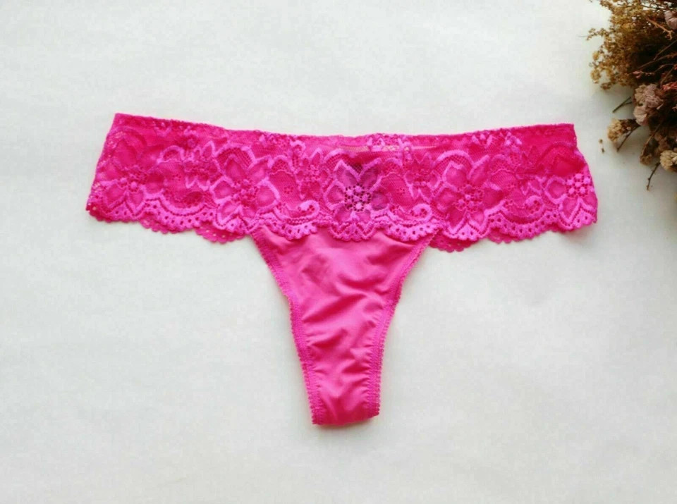 3PCS Women Sexy Thong Floral Mesh&Smooth Underwear G-string Knickers panties S-M