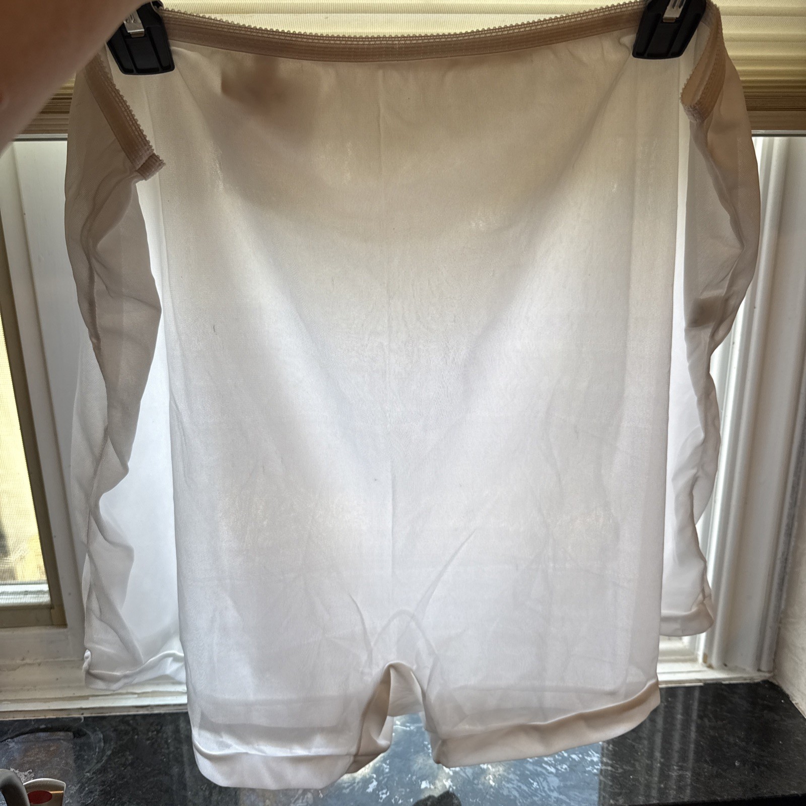 Vintage Carole Nylon Long-Leg Briefs Panties White Lingerie Boy Shorts 11