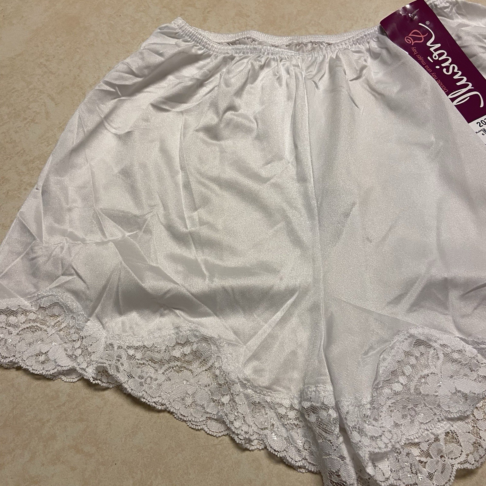 Vintage Panties Womens 34 Ilusion White Sissy Panty New NWT Retro Bloomers Lace