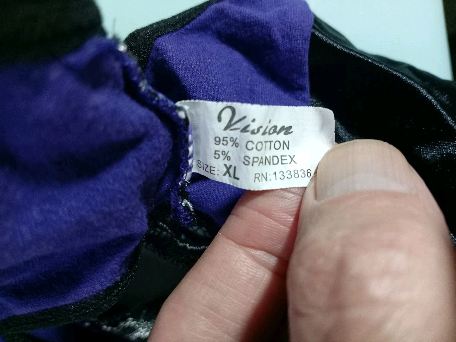 XL Vtg Vision Women’s Panties Custom Pouch Stretch for Men 2nd Skin 34″ 36