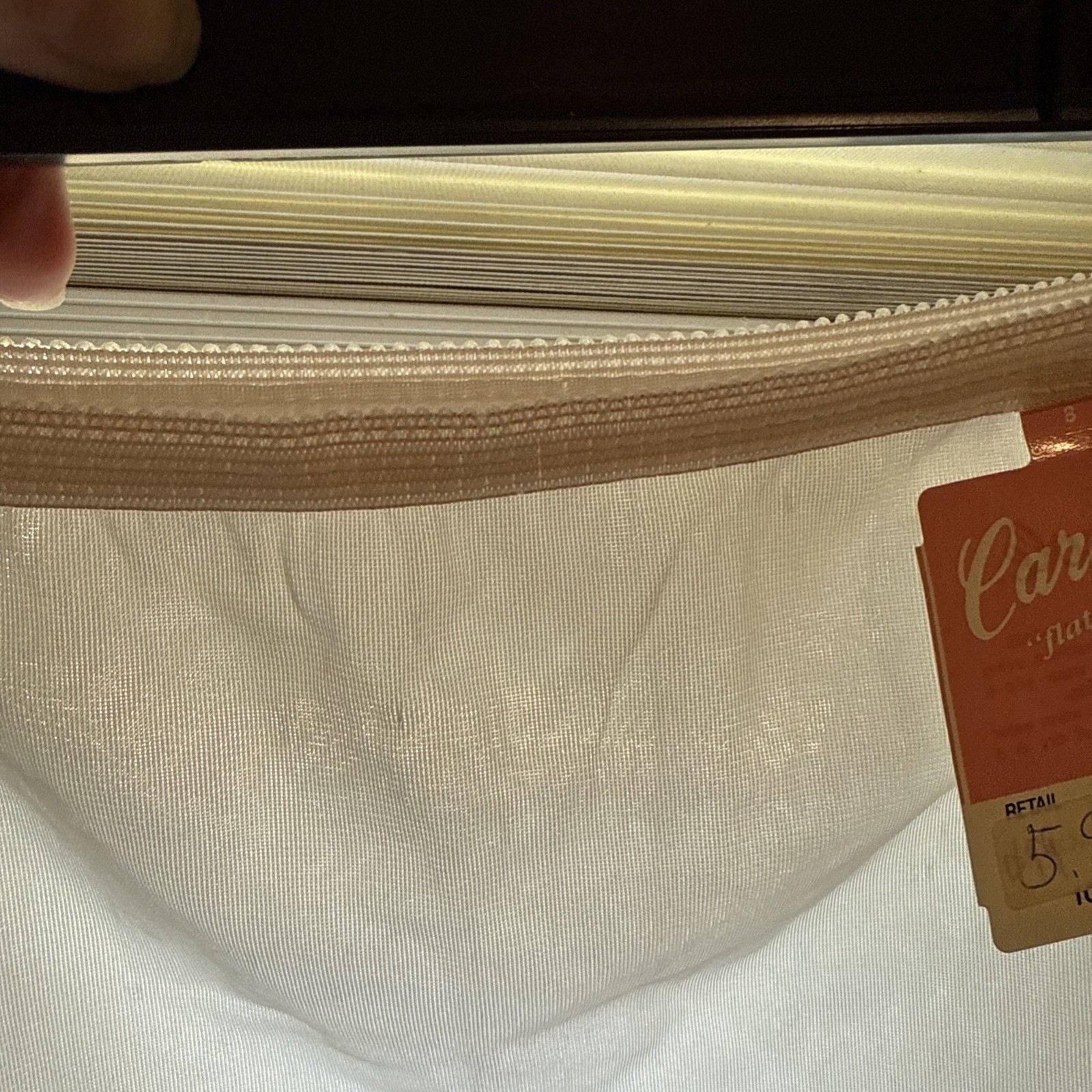 Vintage Carole Nylon Long-Leg Briefs Panties White Lingerie Boy Shorts 11