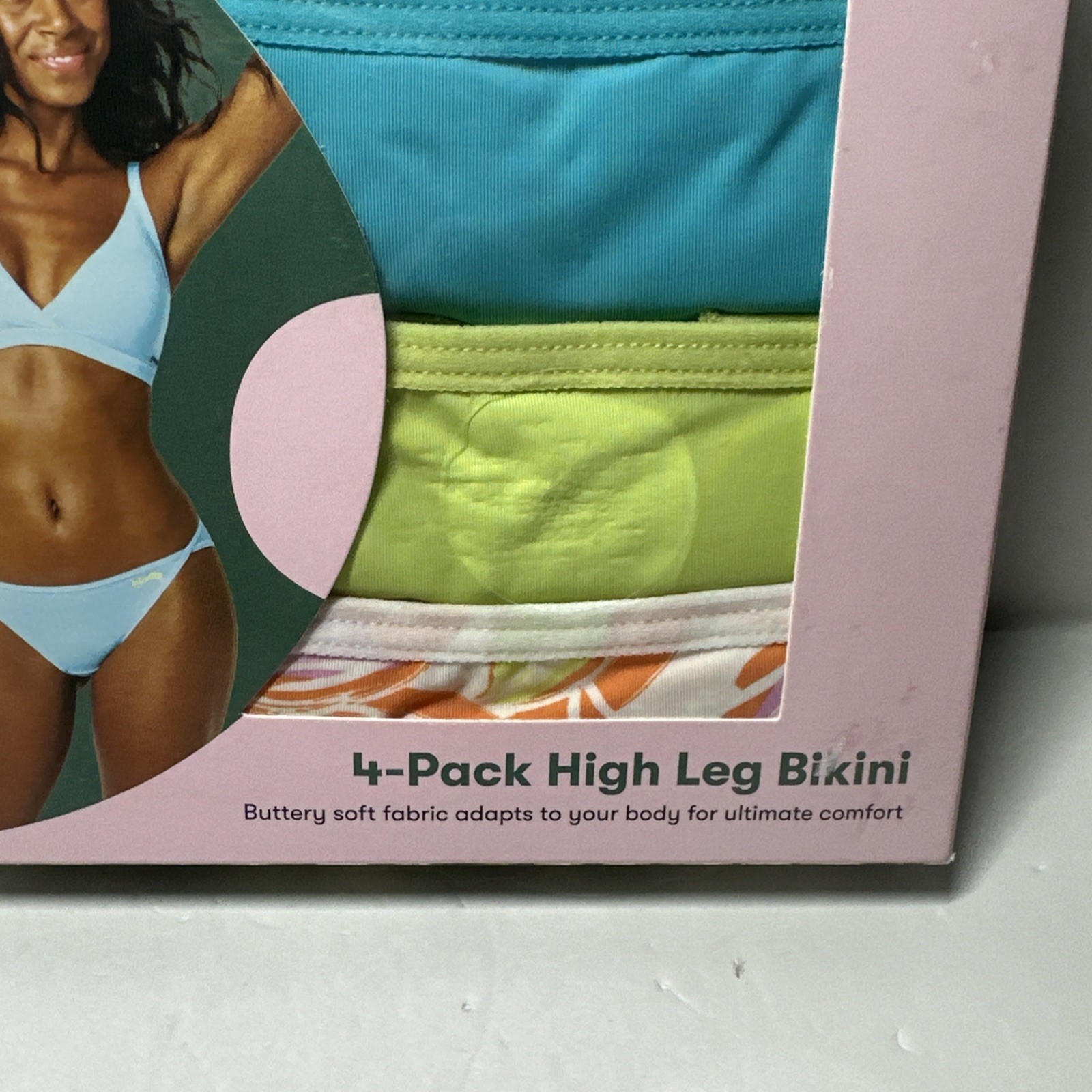 Kindly Yours So Comfy High Leg Underwear 4 Pack 3XL (22)Floral,Green,Blue,Black