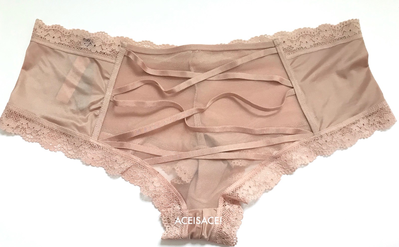 NWT*VICTORIA’S SECRET VERY SEXY STRAPPY BACK CHEEKY PANTY–PINK ZINC—XL/XG