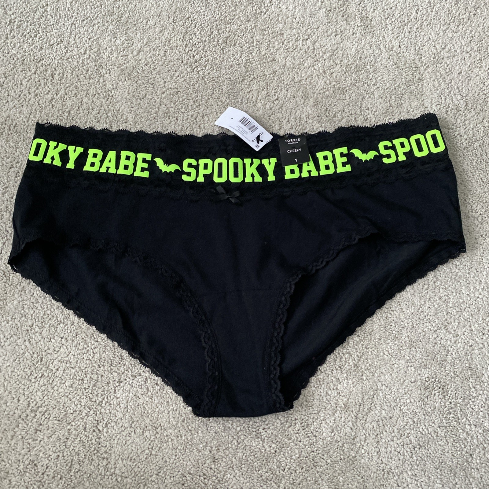 Torrid Plus 1X Cheeky Spooky Babe Halloween Goth Gothic Underwear Panty NWT