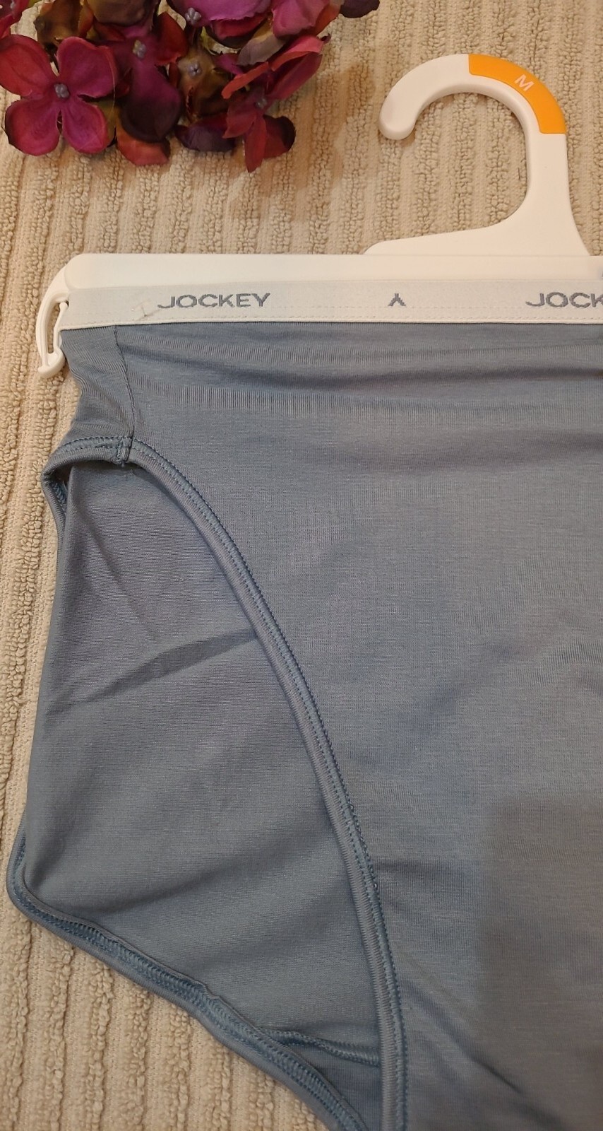JOCKEY GENERATION Logo Laserbond Supima Cotton Blue Hi Cut Panty Panties 6/M