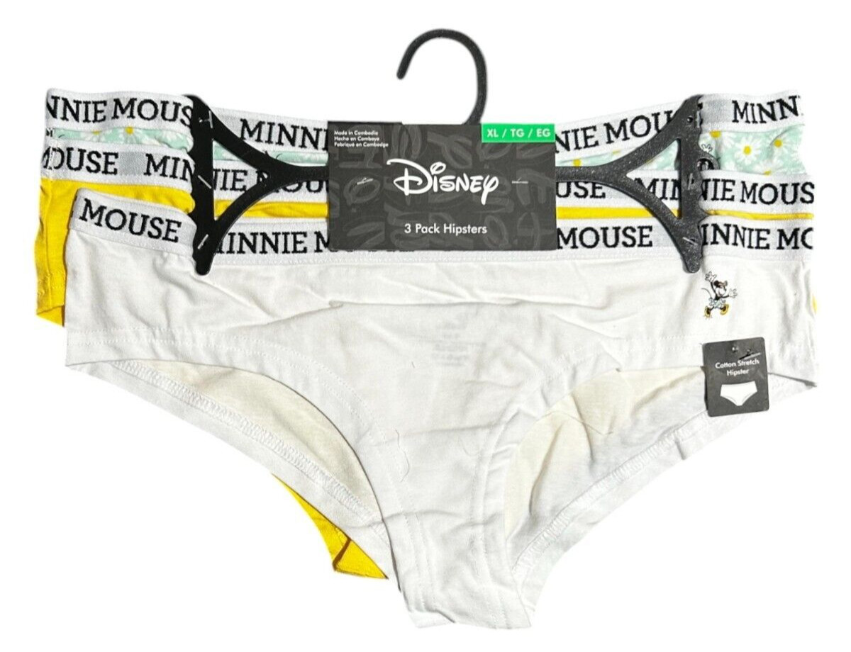 Minnie Mouse 3 Pack Hipsters L