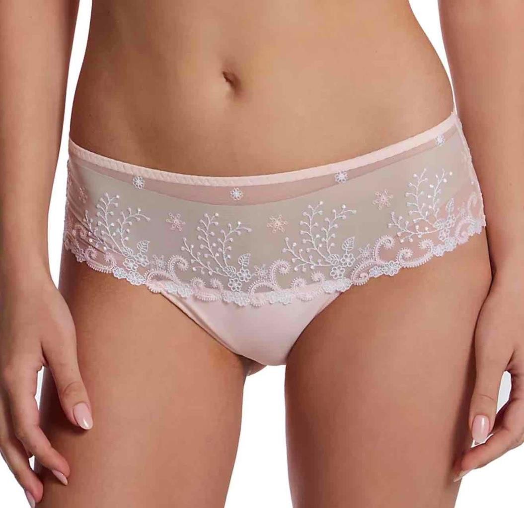 SIMONE PERELE Delice Boyshorts Blush Panty Embroidered Floral Size Medium (3)