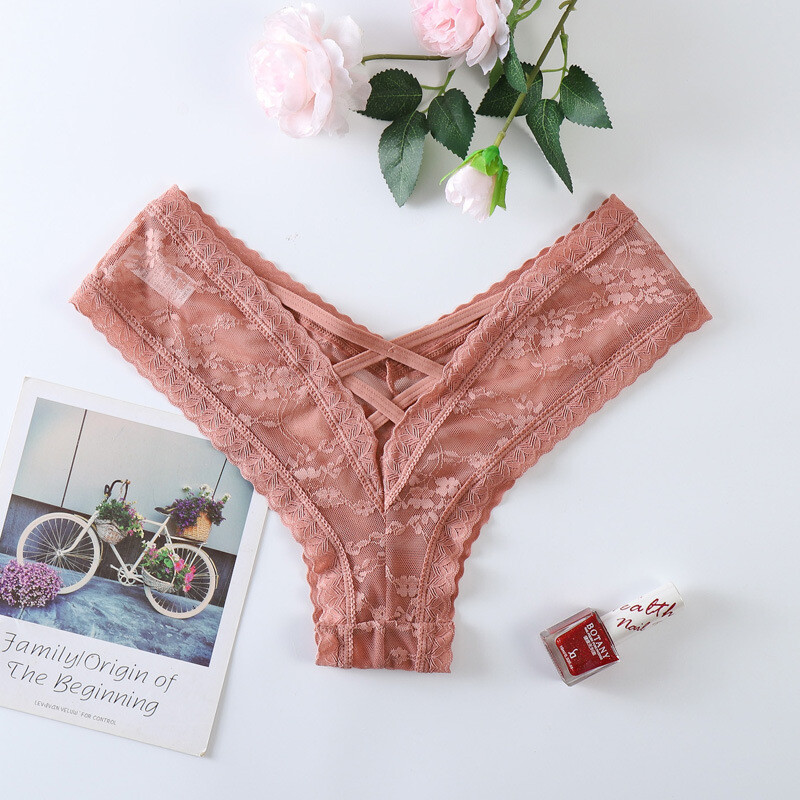 5 Pack Lot Sexy Womens Sheer Lace Panties Thongs Ladies Underwear Lingeries Soft