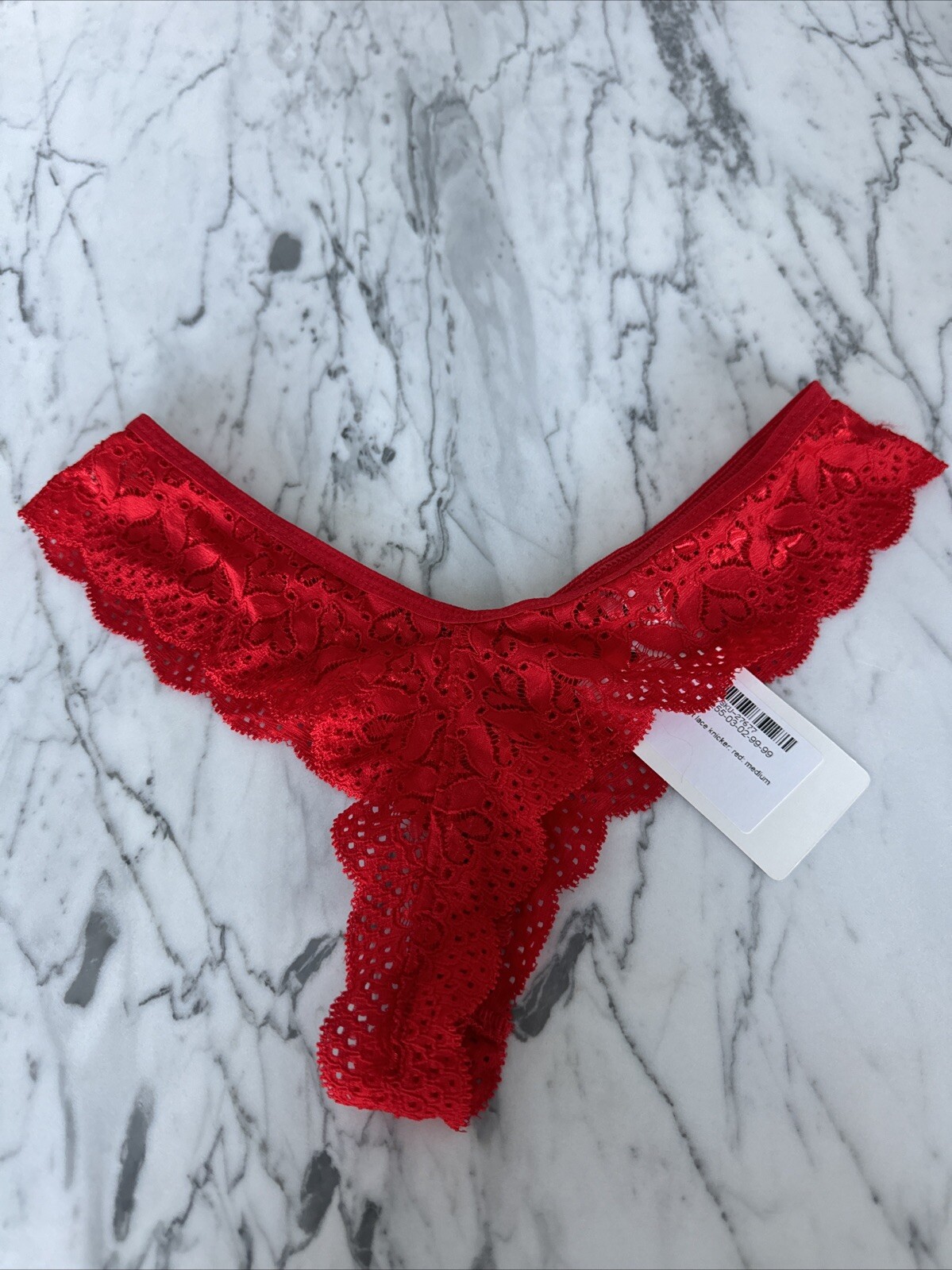 RARE Wicked Weasel 624 Heart Lace Thong Old sizing M current S