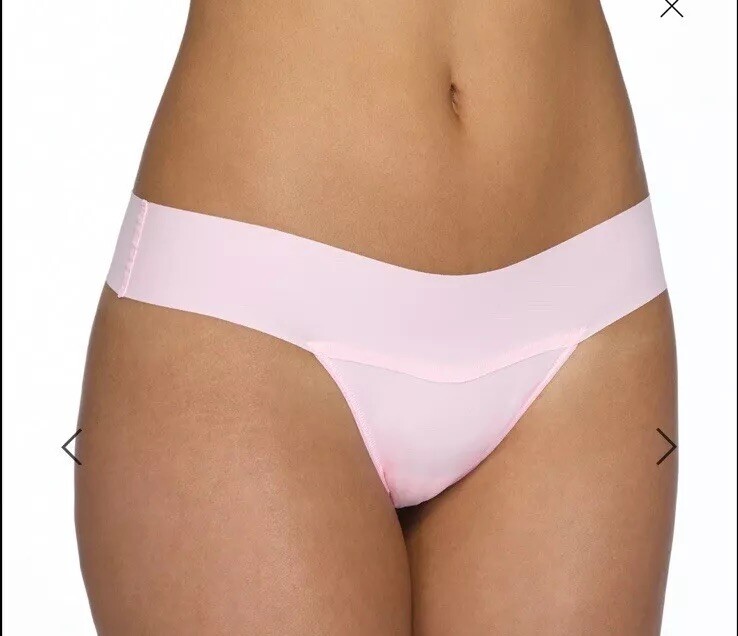 HANKY PANKY Thong Sz Large Bliss Pink Breathe Natural Rise Brand New! 6J1661B